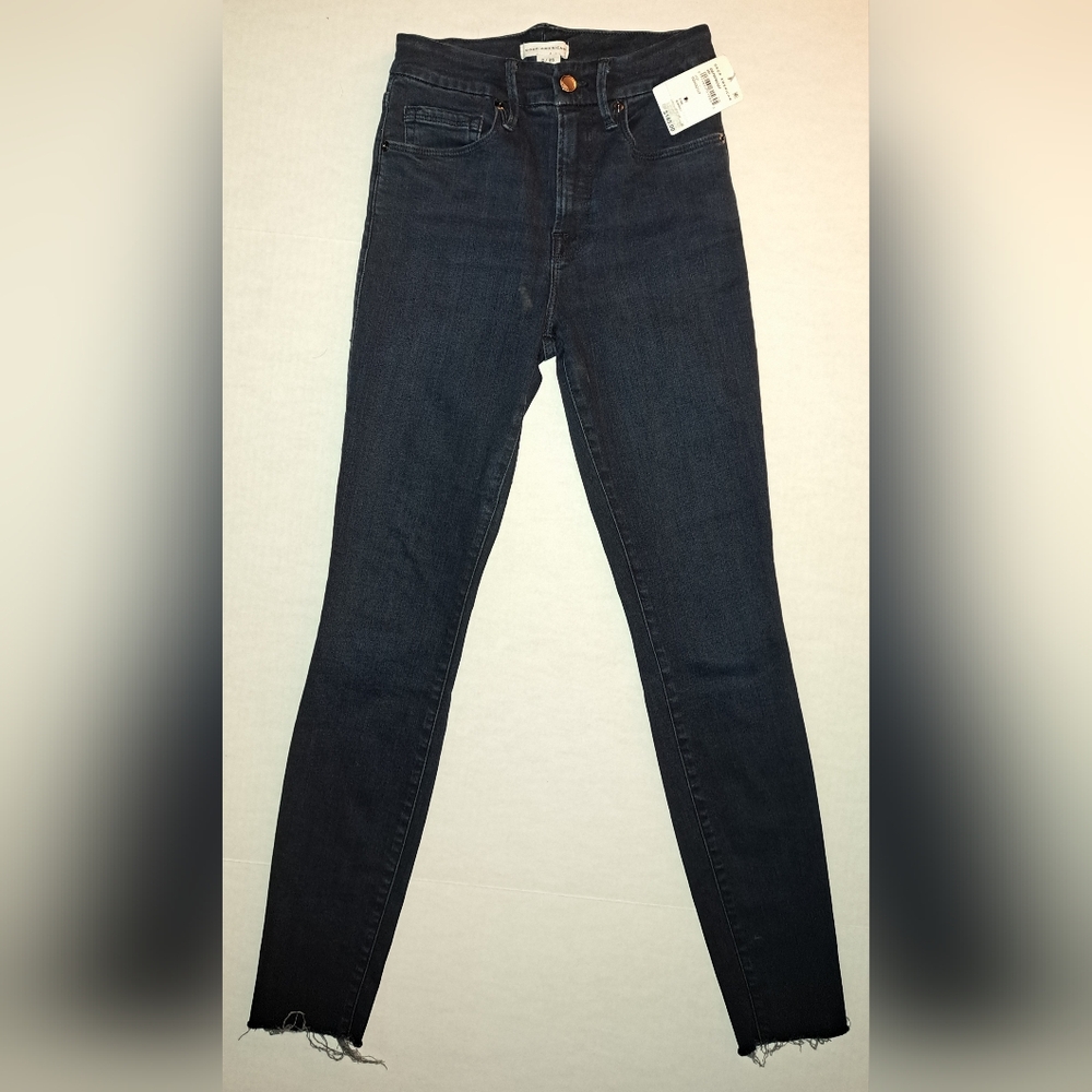 GOOD AMERICAN Stretch Skinny High waist Dark Blue Jeans GSTSPN235T Indigo 00 25